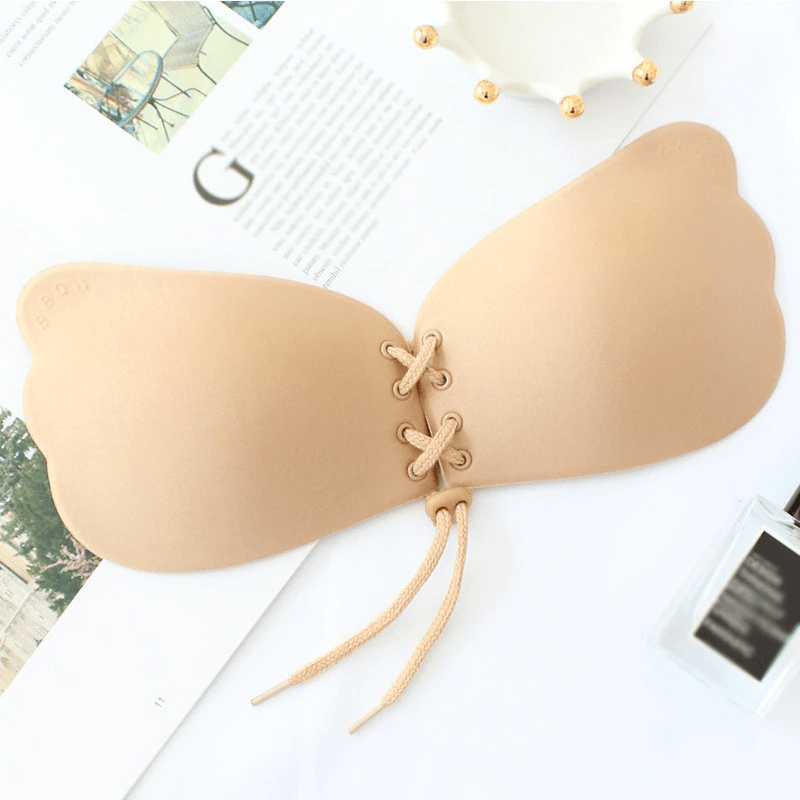 Qinerle Push up Strapless Self Adhesive Plunge Bra Invisible