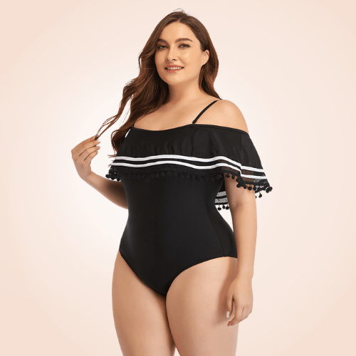 Plus size shop flounce bathing suit