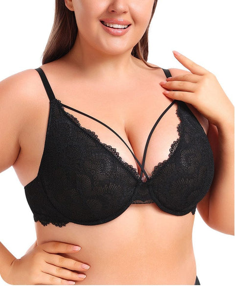 Curvypower | Australia Bras Women's Supportive Ultra-Thin Lace Bra with Underwire