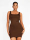 CurvyPower | AU Bodycon Brown / XS/S Snatched Square Neck Mini Dress Shapewear Bodycon With Removable Pads