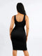 CurvyPower | AU Bodycon Deep V Neck Bodycon Shaping Midi Dress with Removable Pads