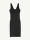 CurvyPower | AU Bodycon Deep V Neck Bodycon Shaping Midi Dress with Removable Pads