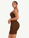 CurvyPower | AU Bodycon Snatched Square Neck Mini Dress Shapewear Bodycon With Removable Pads