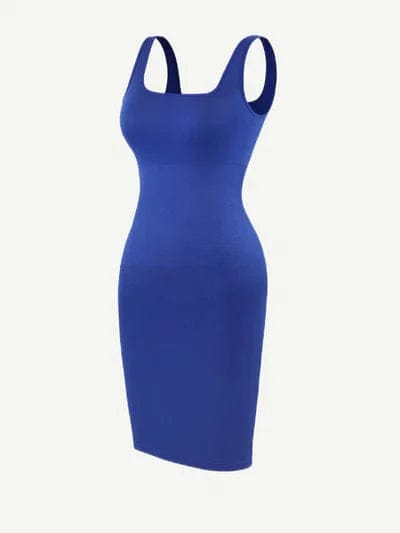 CurvyPower | AU Bodycon Snatched Square Neck Mini Dress Shapewear Bodycon With Removable Pads