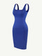 CurvyPower | AU Bodycon Snatched Square Neck Mini Dress Shapewear Bodycon With Removable Pads