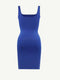 CurvyPower | AU Bodycon Snatched Square Neck Mini Dress Shapewear Bodycon With Removable Pads