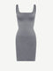 CurvyPower | AU Bodycon Snatched Square Neck Mini Dress Shapewear Bodycon With Removable Pads