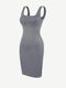 CurvyPower | AU Bodycon Snatched Square Neck Mini Dress Shapewear Bodycon With Removable Pads