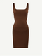 CurvyPower | AU Bodycon Snatched Square Neck Mini Dress Shapewear Bodycon With Removable Pads