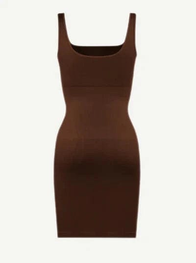 CurvyPower | AU Bodycon Snatched Square Neck Mini Dress Shapewear Bodycon With Removable Pads