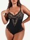 CurvyPower | AU bodysuit Black / S Elegant Lace Tummy Control Shapewear Bodysuit