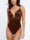 CurvyPower | AU bodysuit Brown / S Deep V-Neck Tummy Control Shapewear Bodysuit