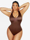 CurvyPower | AU bodysuit Brown / S Deep V Neck Waist Slimming Shapewear Bodysuit