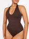 CurvyPower | AU bodysuit Brown / XS/S Waist Control Halter Neck Shapewear Bodysuit