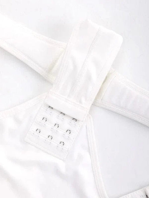 CurvyPower | AU bodysuit Deep V Neck Long Sleeve Shapewear Thong Bodysuit