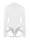 CurvyPower | AU bodysuit Deep V Neck Long Sleeve Shapewear Thong Bodysuit