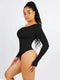 CurvyPower | AU bodysuit Long Sleeve One Shoulder Shapewear Thong  Bodysuit