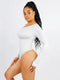 CurvyPower | AU bodysuit Long Sleeve One Shoulder Shapewear Thong  Bodysuit