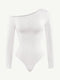 CurvyPower | AU bodysuit Long Sleeve One Shoulder Shapewear Thong  Bodysuit