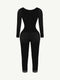 CurvyPower | AU bodysuit Long Sleeve Shapewear Bodysuit with U-Shape Bust Support