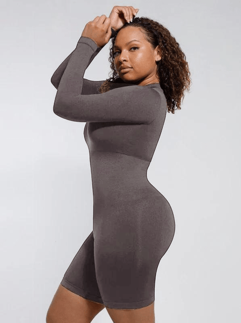 CurvyPower | AU bodysuit Seamless Body Sculpting Tummy Control Shapewear Bodysuit with Removable Cups