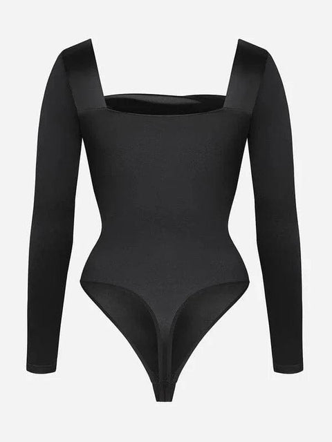 CurvyPower | AU bodysuit Square Neck Shapewear Tummy Control Bodysuit with Removable Pads