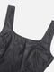 CurvyPower | AU bodysuit Stretchy Tummy Control Faux Leather Shapewear Bodysuit