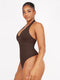 CurvyPower | AU bodysuit Waist Control Halter Neck Shapewear Bodysuit