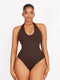 CurvyPower | AU bodysuit Waist Control Halter Neck Shapewear Bodysuit