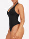 CurvyPower | AU bodysuit Waist Control Halter Neck Shapewear Bodysuit