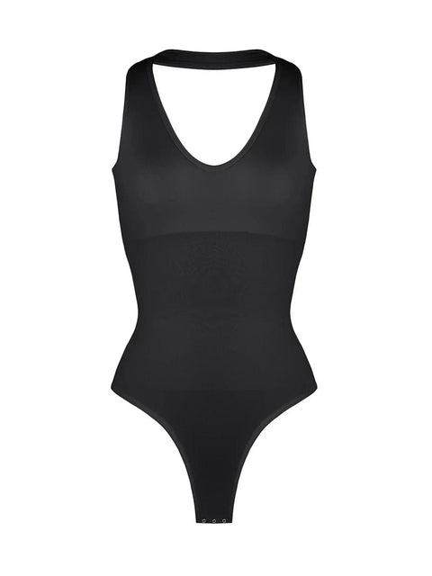 CurvyPower | AU bodysuit Waist Control Halter Neck Shapewear Bodysuit