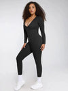 CurvyPower | AU Jumpsuit Black / XS/S Deep V Whole Body Jumpsuit Tummy Control Shaping Bodysuit