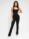 CurvyPower | AU Jumpsuit Black / XS/S Low Back Tummy Control Flared Jumpsuit