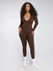 CurvyPower | AU Jumpsuit Dark Brown / XS/S Deep V Whole Body Jumpsuit Tummy Control Shaping Bodysuit