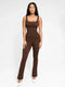 CurvyPower | AU Jumpsuit Dark Brown / XS/S Low Back Tummy Control Flared Jumpsuit