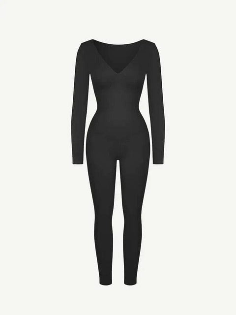 CurvyPower | AU Jumpsuit Deep V Whole Body Jumpsuit Tummy Control Shaping Bodysuit