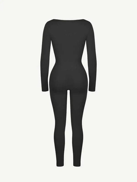 CurvyPower | AU Jumpsuit Deep V Whole Body Jumpsuit Tummy Control Shaping Bodysuit