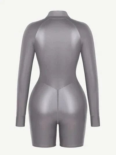 CurvyPower | AU Jumpsuit Long Sleeve Shaping Sauna Suit with Front Zipper