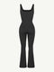 CurvyPower | AU Jumpsuit Low Back Tummy Control Flared Jumpsuit