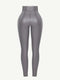 CurvyPower | AU Legging Silver Shapewear Mid-Waist Sauna Yoga Sports Legging Pants