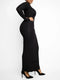 CurvyPower | AU Maxi Dress Built In Shapewear Long Sleeve Bodycon Maxi Dress