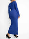 CurvyPower | AU Maxi Dress Built In Shapewear Long Sleeve Bodycon Maxi Dress