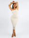 CurvyPower | AU Midi Dress White / XS/S Waist Control Bodycon Shapewear Midi Dress