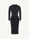 CurvyPower | AU Shirt Dress Tummy Control Retro Long Sleeve Shapewear Shirt Dress