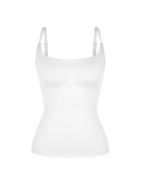 Curvypower | Australia Apparel & Accessories > Clothing > Tops > Tank Tops Scoop Neck Tank Top with Light Shaping and Anti-Sheer Bust Lining