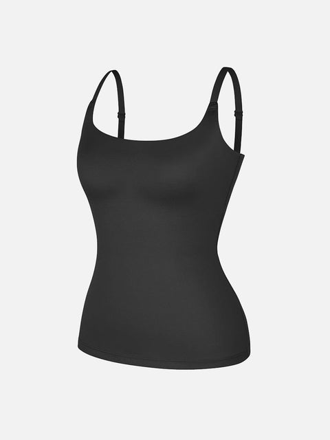 Curvypower | Australia Apparel & Accessories > Clothing > Tops > Tank Tops Scoop Neck Tank Top with Light Shaping and Anti-Sheer Bust Lining