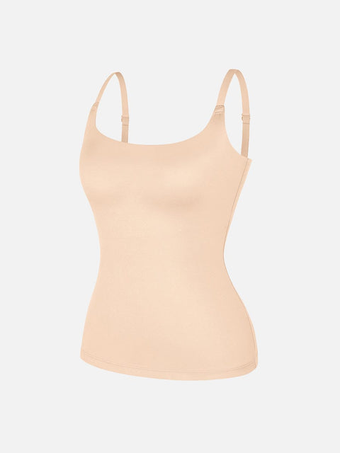 Curvypower | Australia Apparel & Accessories > Clothing > Tops > Tank Tops Scoop Neck Tank Top with Light Shaping and Anti-Sheer Bust Lining
