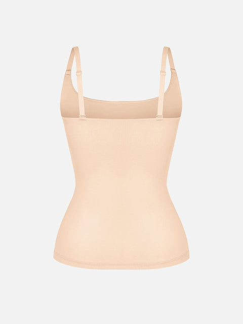 Curvypower | Australia Apparel & Accessories > Clothing > Tops > Tank Tops Scoop Neck Tank Top with Light Shaping and Anti-Sheer Bust Lining