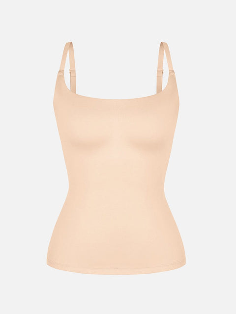 Curvypower | Australia Apparel & Accessories > Clothing > Tops > Tank Tops Scoop Neck Tank Top with Light Shaping and Anti-Sheer Bust Lining
