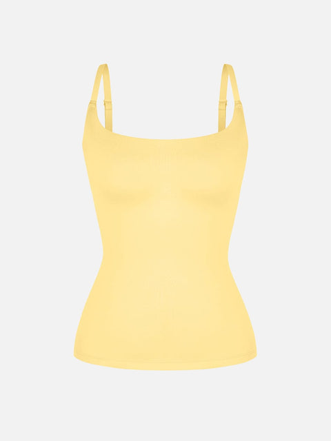 Curvypower | Australia Apparel & Accessories > Clothing > Tops > Tank Tops Scoop Neck Tank Top with Light Shaping and Anti-Sheer Bust Lining